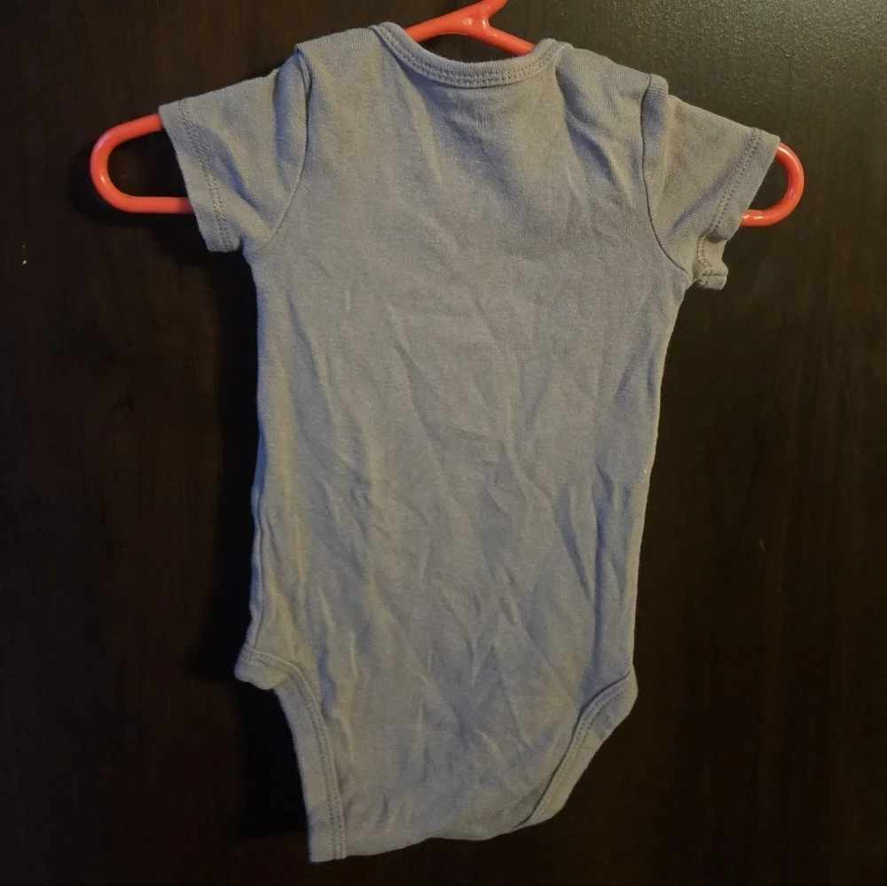 Carter's Gray Baby Onesie With Construction Equiptment